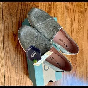 Toms alpargata 7.5 Metalic knit ortholite